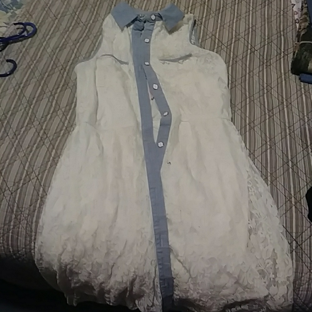 Lace and Denim Dress